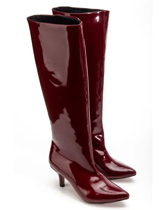 Syt-2025 Bordo Rugan Günlük Kadın Çizme