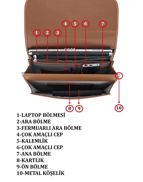 Taba Klasik Evrak Model Erkek 15.6 inç Laptop Çantası