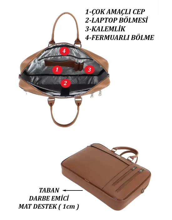 Taba Unisex 17,3 inç Evrak-Laptop Çantası