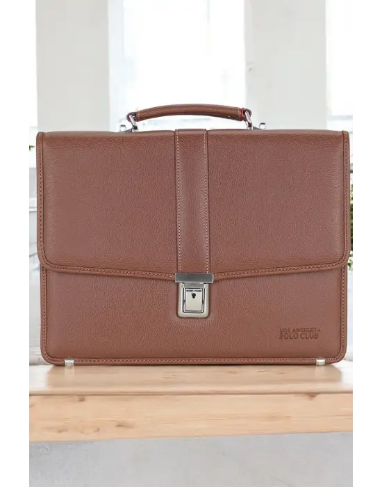 Taba Vintage Klasik Tarz A4 Kağıt Uyumlu Evrak Çantası