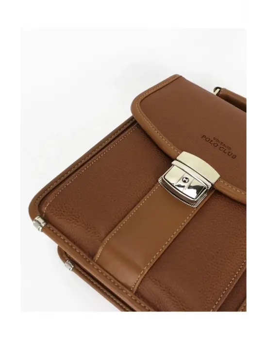 Taba Vintage Tarz Erkek Suni Deri Omuz ve El Çantası