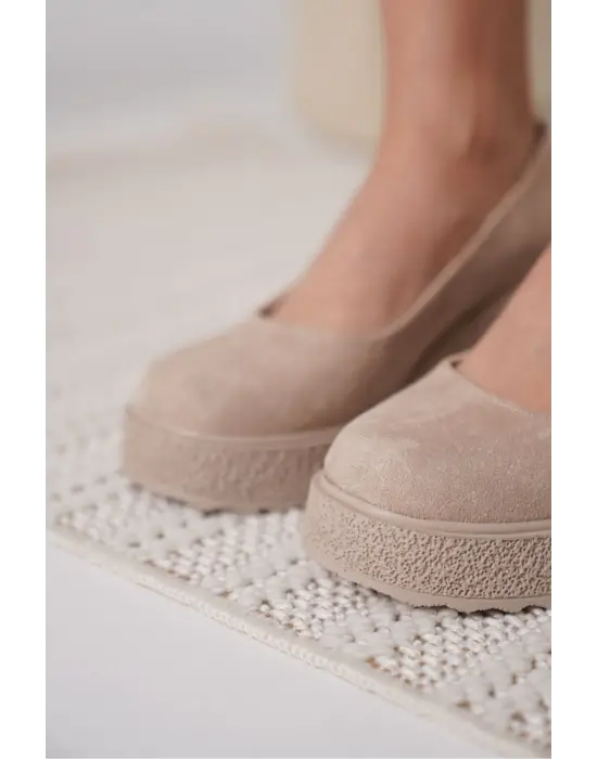 Talya Kadın Bej Süet Günlük Ayakkabı