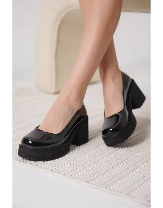 Talya Kadın Siyah Rugan Günlük Ayakkabı