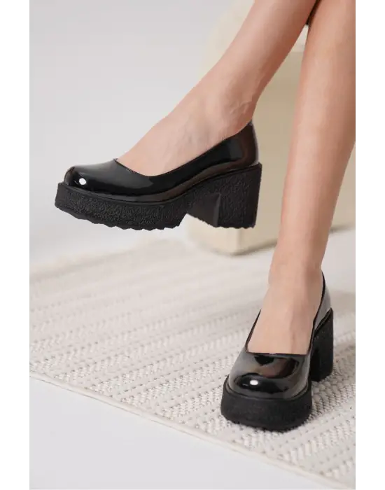 Talya Kadın Siyah Rugan Günlük Ayakkabı