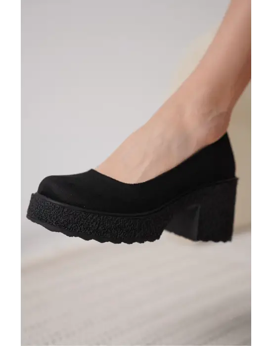 Talya Siyah Süet Kadın Günlük Ayakkabı