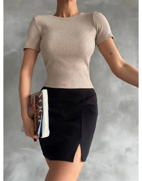 Taş Baskılı Kaş Korse Bluz