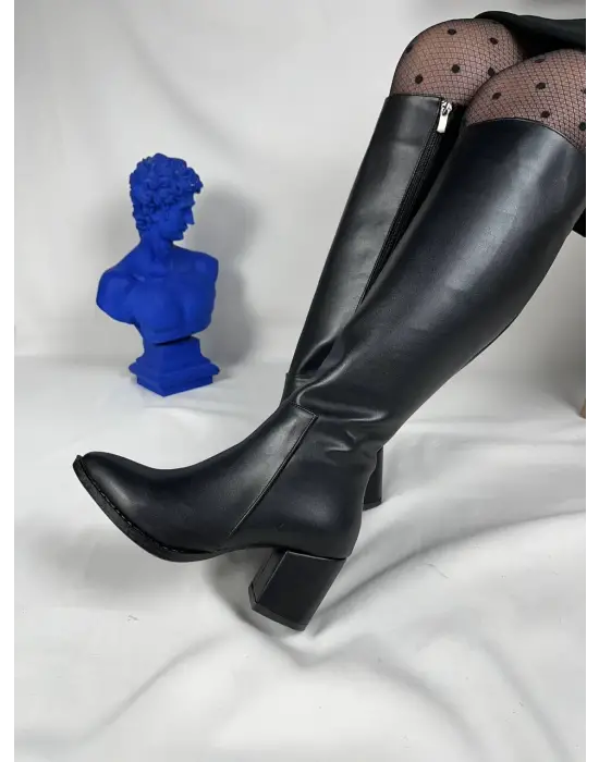 Tb-505 Terzi Bey Kömür Cilt Günlük Kadın Çizme