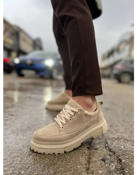 Tb-702 Terzi Bey Bej Süet Günlük Erkek Ayakkabı