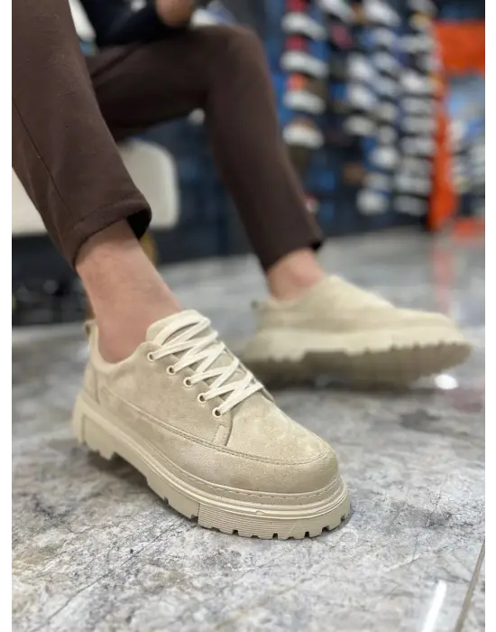 Tb-702 Terzi Bey Bej Süet Günlük Erkek Ayakkabı