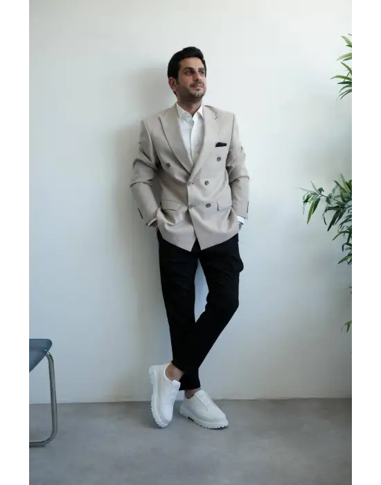 Tb-703 Terzi Bey Beyaz Lastikli Günlük Erkek Ayakkabı