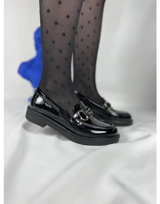 Tb-801 Terzi Bey Siyah Rugan Günlük Kadın Babet