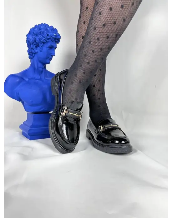 Tb-803 Terzi Bey Kömür Rugan Günlük Kadın Babet