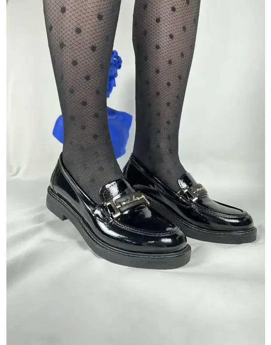 Tb-803 Terzi Bey Siyah Rugan Günlük Kadın Babet