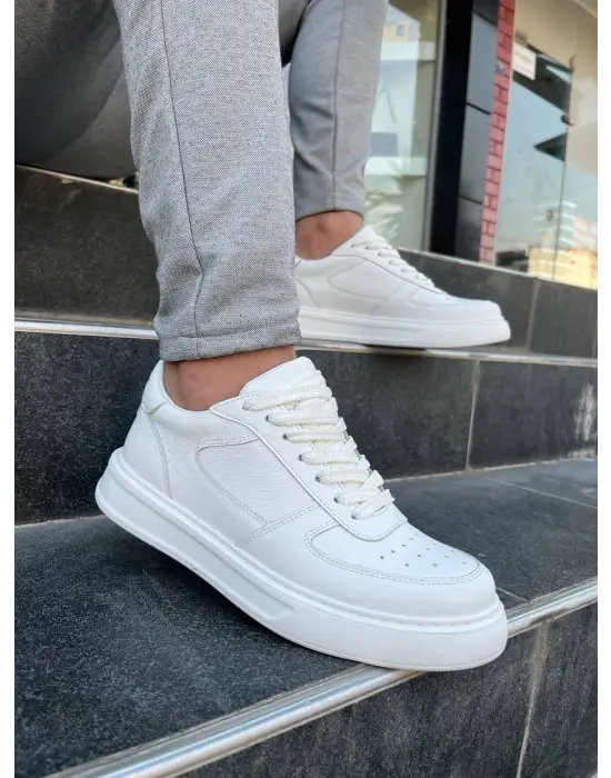 Tb-dx8 Terzi Bey Beyaz Deri Günlük Erkek Ayakkabı