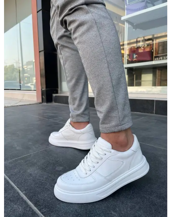 Tb-dx8 Terzi Bey Beyaz Deri Günlük Erkek Ayakkabı