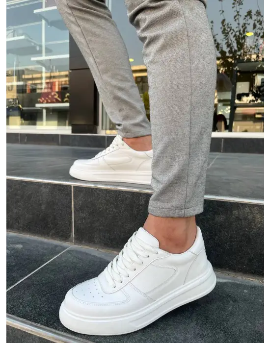 Tb-dx8 Terzi Bey Beyaz Deri Günlük Erkek Ayakkabı