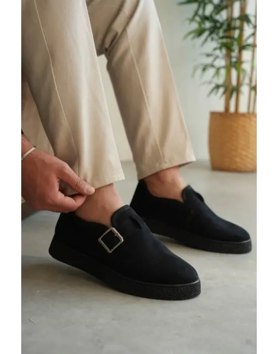 Tb-kx1 Terzi Bey Lacivert Kürklü Günlük Erkek Ayakkabı