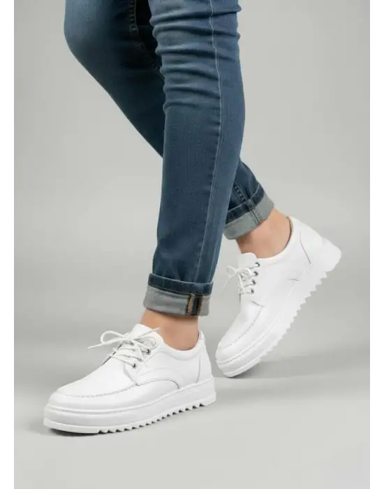 Tb-t12x Arts Bağcıklı Cilt Erkek Günlük Spor Klasik Ayakkabı Cbt - Beyaz
