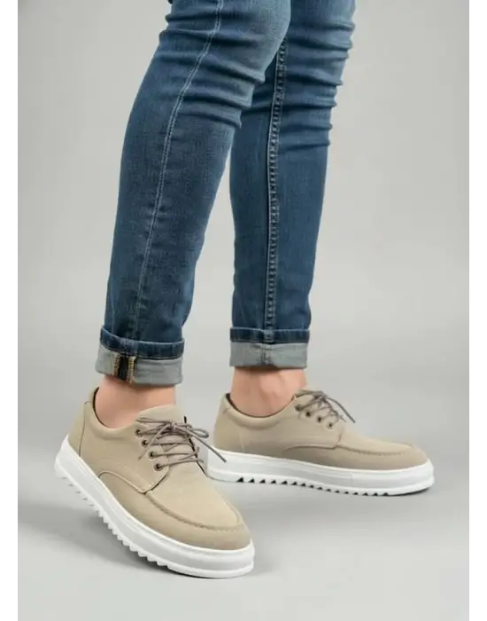 Tb-t12x Arts Bağcıklı Süet Erkek Günlük Spor Klasik Ayakkabı Sbt - Krem