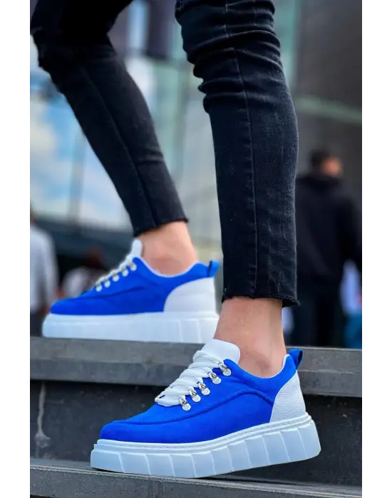 Tb-x10 Terzi Bey Sax Süet Beyaz Yüksek Taban Günlük Spor Ayakkabı