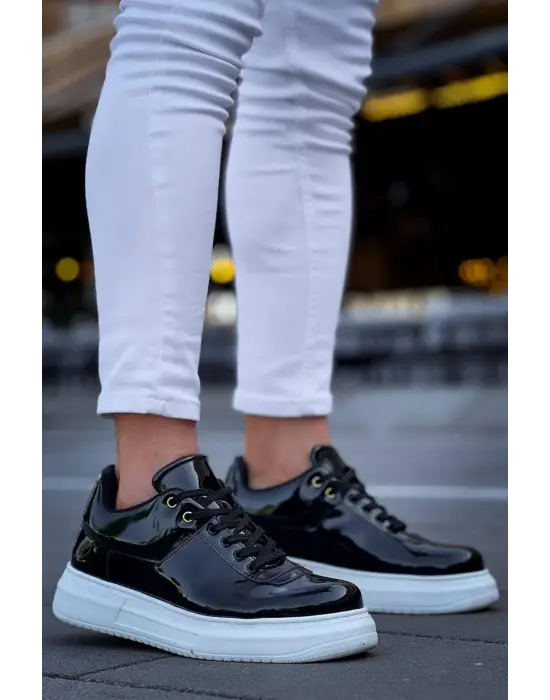 Tb-x20 Terzi Bey Siyah Rugan  Günlük Erkek Ayakkabı