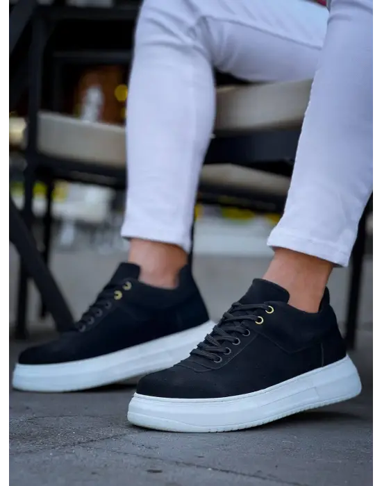 Tb-x20 Terzi Bey Siyah Süet  Günlük Erkek Ayakkabı