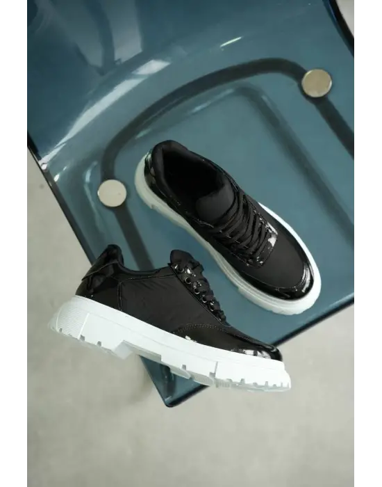 Tb-x201 Terzi Bey Siyah Rugan Paraşüt Günlük Erkek Ayakkabı