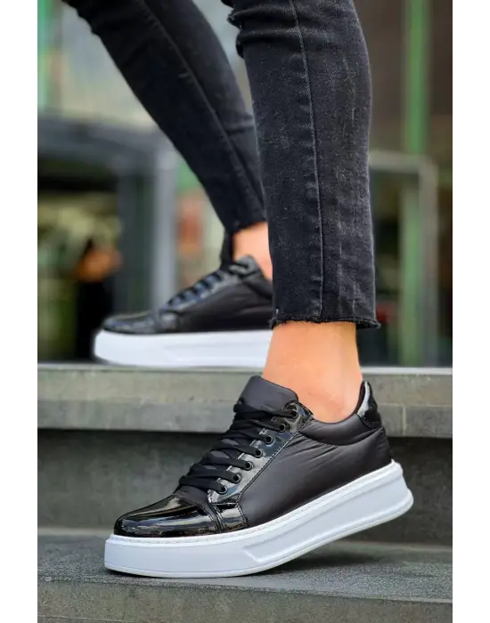 Tb-x46 Terzi Bey Siyah Rugan Bağcıklı  Günlük Erkek Ayakkabı