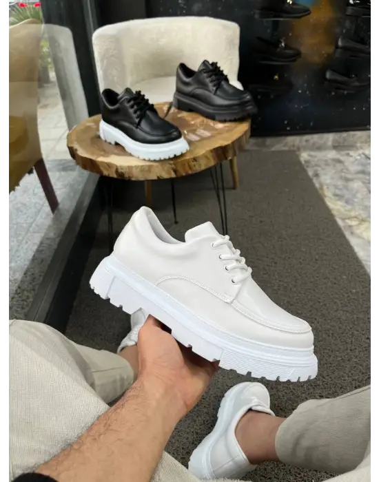 Tb-x6 Terzi Bey Beyaz Cilt Günlük Erkek Ayakkabı