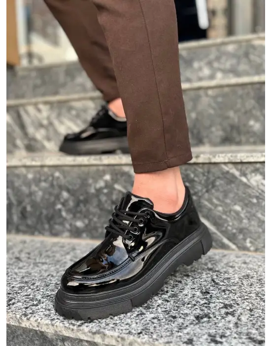 Tb-x6 Terzi Bey Kömür Rugan Günlük Erkek Ayakkabı