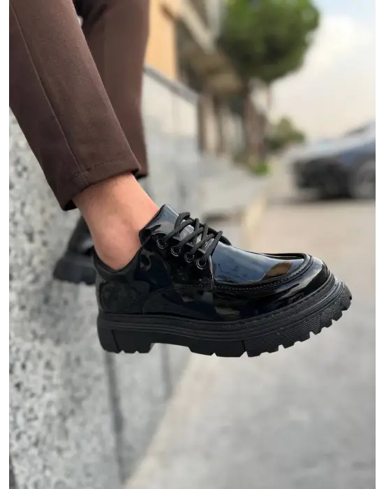 Tb-x6 Terzi Bey Kömür Rugan Günlük Erkek Ayakkabı