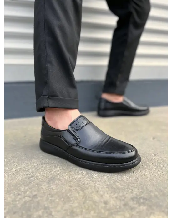Tb0410 Classique Bağcıksız Cilt Erkek Günlük Klasik Ayakkabı Cst - Siyah