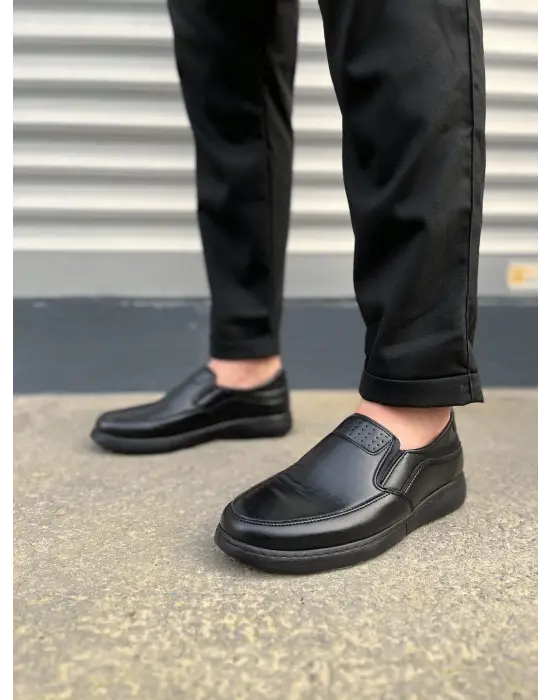 Tb0410 Classique Bağcıksız Cilt Erkek Günlük Klasik Ayakkabı Cst - Siyah