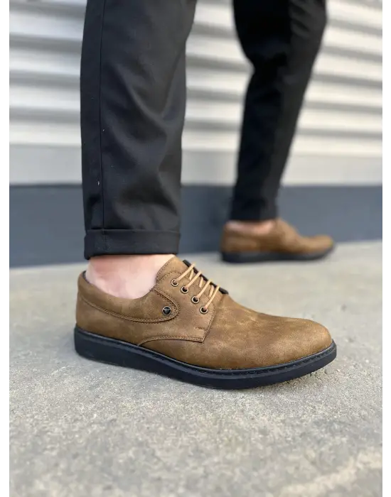 Tb0610 Clasico Bağcıklı Cilt Erkek Günlük Klasik Ayakkabı Cst - Camel