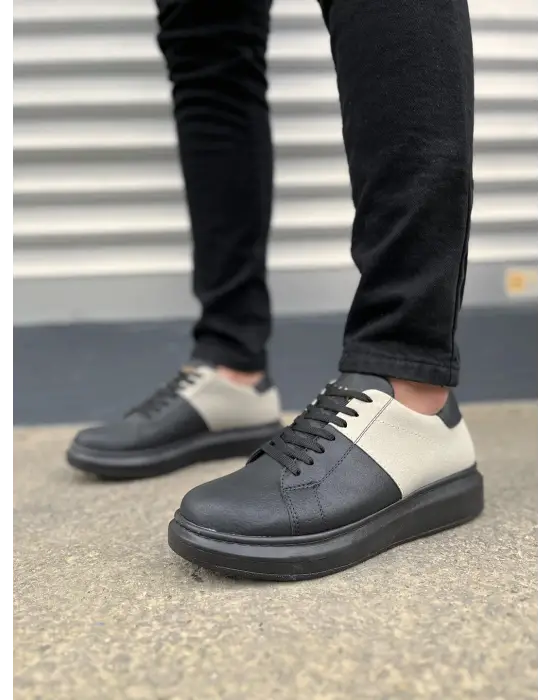 Tb151 Boost Bağcıklı Cilt Süet Erkek Günlük Sneaker Ayakkabı Csst - Siyah/gri