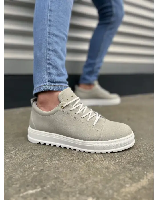 Tb152 Cool Bağcıklı Süet Erkek Günlük Spor Klasik Ayakkabı Sbt - Gri