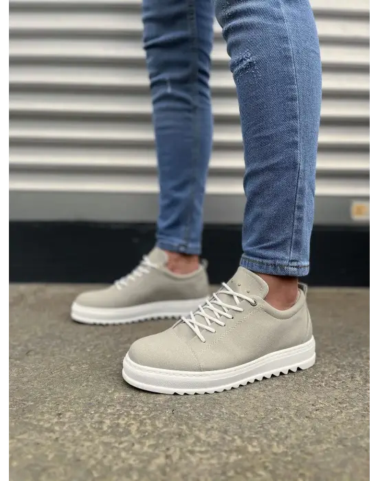 Tb152 Cool Bağcıklı Süet Erkek Günlük Spor Klasik Ayakkabı Sbt - Gri