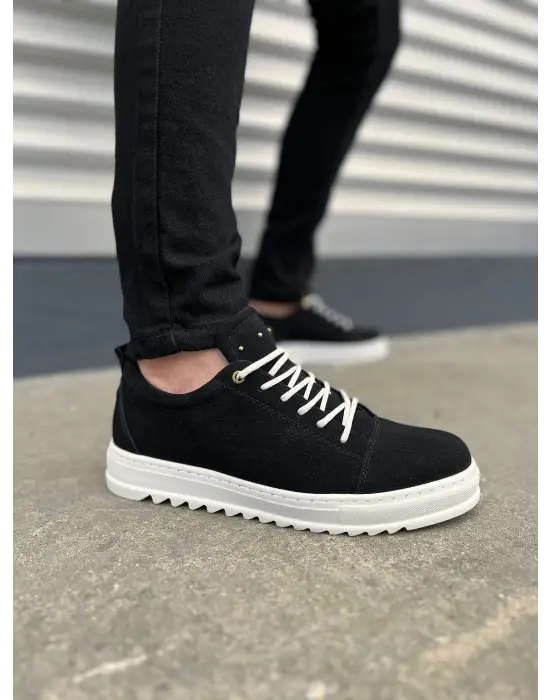 Tb152 Cool Bağcıklı Süet Erkek Günlük Spor Klasik Ayakkabı Sbt - Siyah