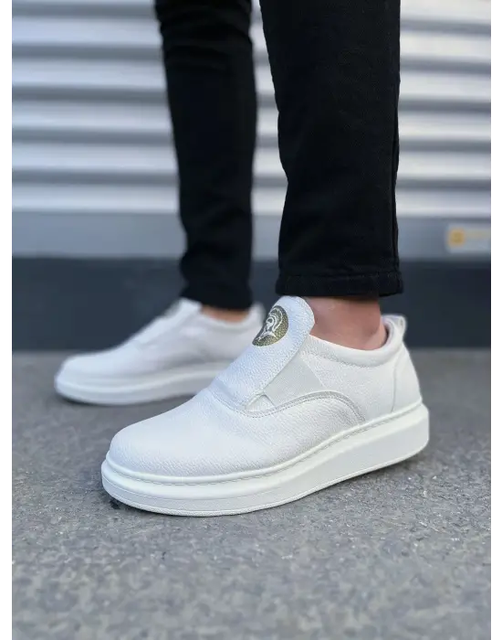 Tb161 Hippo Bağcıksız Cilt Erkek Günlük Sneaker Ayakkabı Cbt - Beyaz