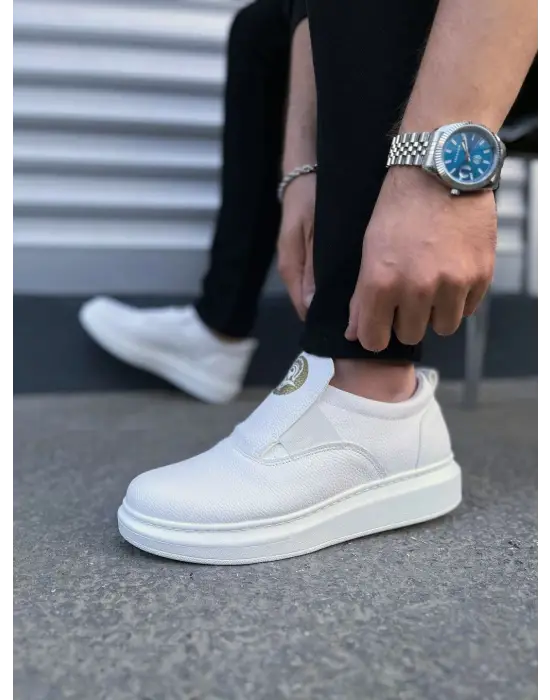 Tb161 Hippo Bağcıksız Cilt Erkek Günlük Sneaker Ayakkabı Cbt - Beyaz