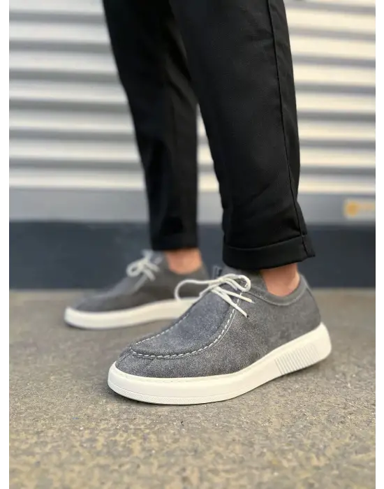 Tb170 Tornado Bağcıklı Süet Erkek Günlük Spor Klasik Ayakkabı Sbt - Gri