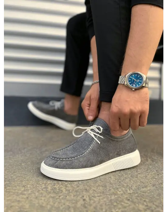 Tb170 Tornado Bağcıklı Süet Erkek Günlük Spor Klasik Ayakkabı Sbt - Gri