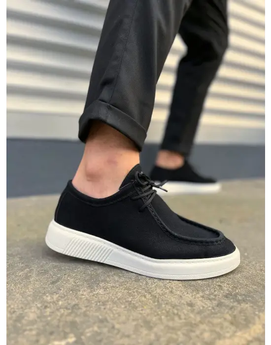 Tb170 Tornado Bağcıklı Süet Erkek Günlük Spor Klasik Ayakkabı Sbt - Siyah