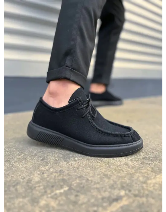 Tb170 Tornado Bağcıklı Süet Erkek Günlük Spor Klasik Ayakkabı Sst - Siyah