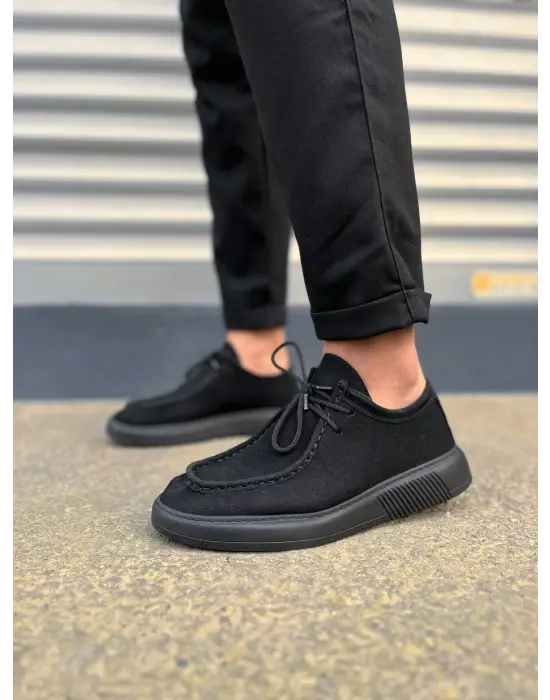 Tb170 Tornado Bağcıklı Süet Erkek Günlük Spor Klasik Ayakkabı Sst - Siyah