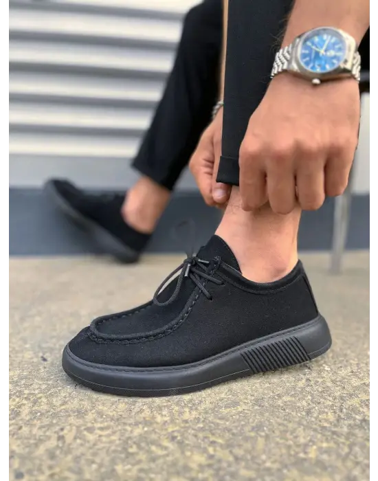 Tb170 Tornado Bağcıklı Süet Erkek Günlük Spor Klasik Ayakkabı Sst - Siyah