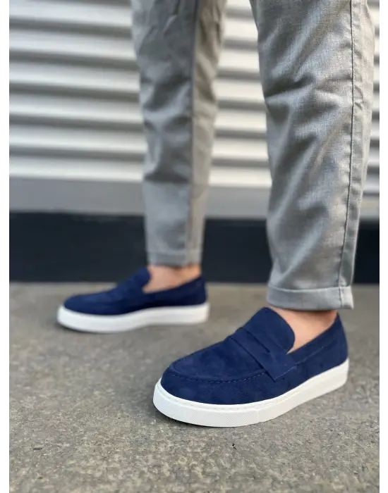 Tb180 Estilo X Bağcıksız Süet Erkek Günlük Spor Klasik Ayakkabı Sbt - Lacivert