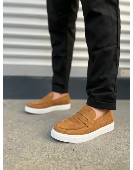 Tb180 Estilo X Bağcıksız Süet Erkek Günlük Spor Klasik Ayakkabı Sbt - Taba