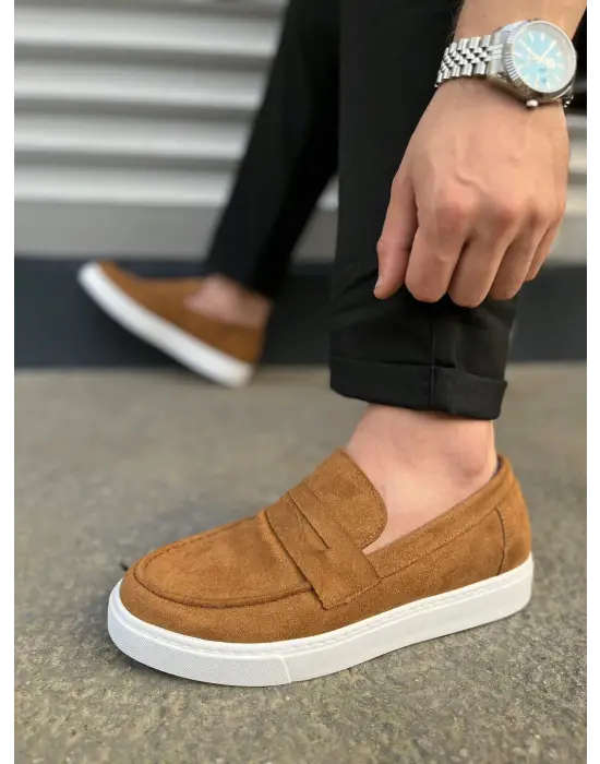 Tb180 Estilo X Bağcıksız Süet Erkek Günlük Spor Klasik Ayakkabı Sbt - Taba