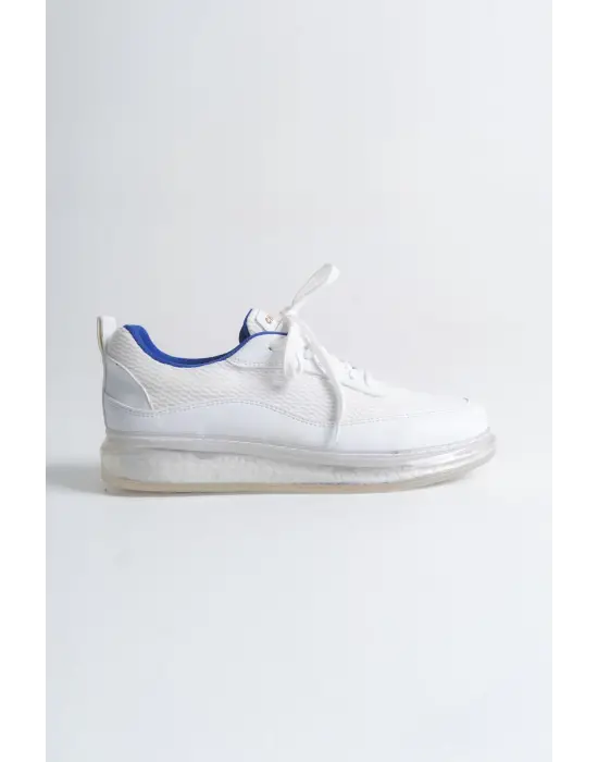 TB181 - RRT İpekyol  Erkek Ayakkabı BEYAZ / SAX MAVI
